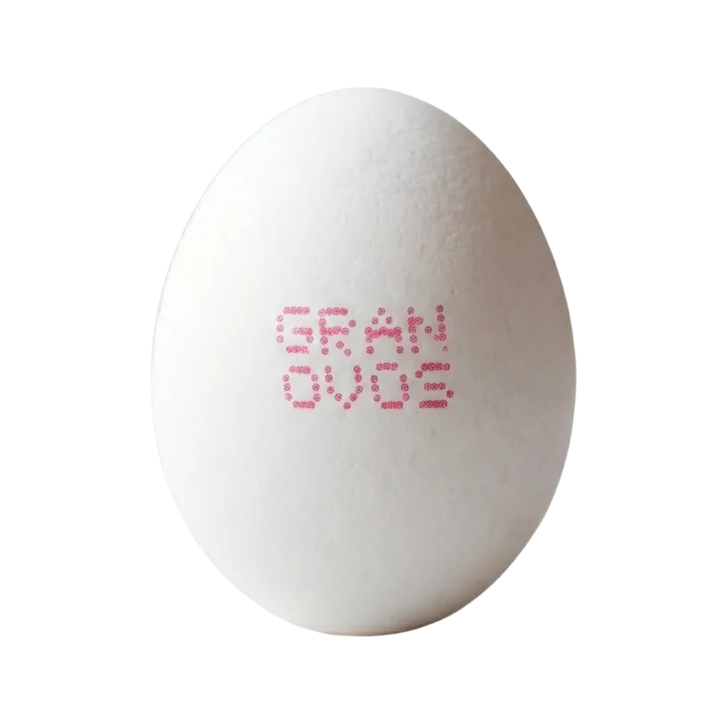 Ovo Gran Ovos Original — carimbo vermelho e branco